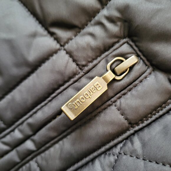 Barbour Powell Quilted Jacket in Black Men's Size Large - Picture 8 of 11